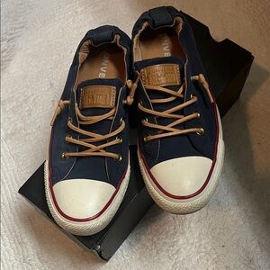 Women’s Converse Chuck Taylor Navy and Cream Sneakers